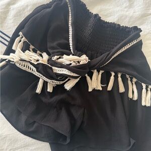 Ramy Brook Dark Shorts with Light Trim